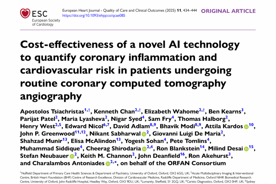 Cost-effectiveness of a novel AI technology to quantify coronary inflammation and cardiovascular risk in patients undergoing routine coronary computed tomography angiography
